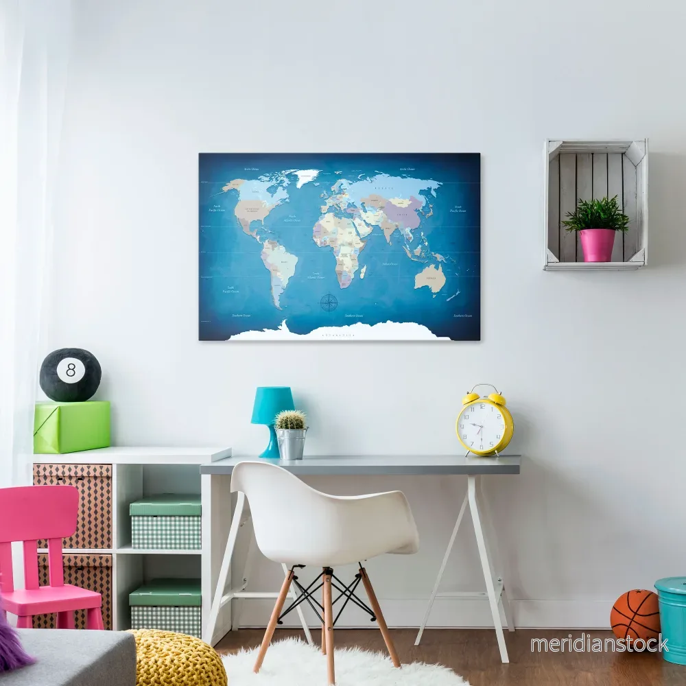 MAPS OF INSPIRATION Horizontal Canvas Print
