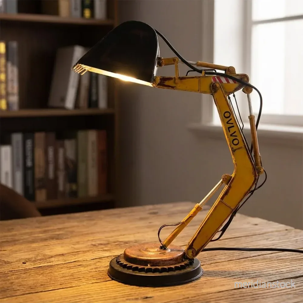 Lekfull grävmaskinsbordslampa - Excavora