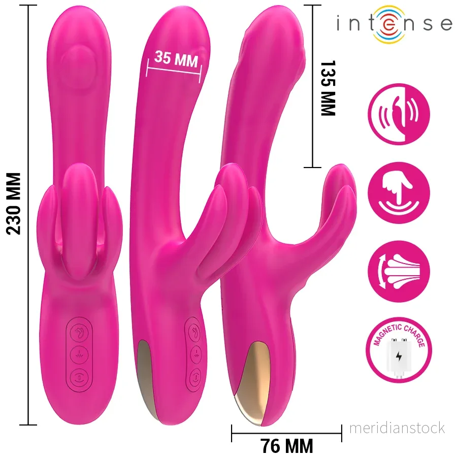 INTENSE - BRITNEY MULTIFUNCTION RABBIT VIBRATOR 23 CM PINK - Bild 2