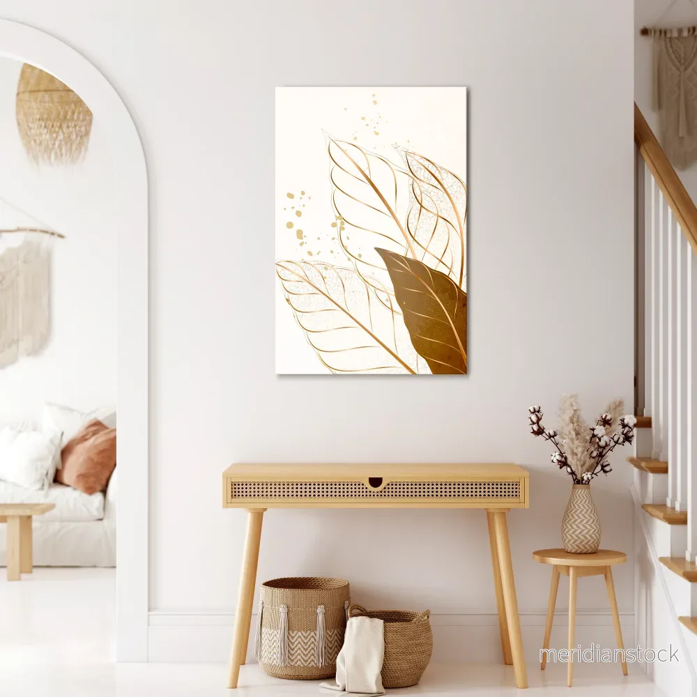 ELEGANCE IN FOLIAGE Vertical Canvas Print