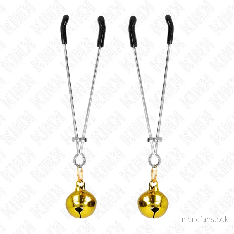 KINK - THIN BELL NIPPLE CLAMPS GOLD 7 CM - Bild 2