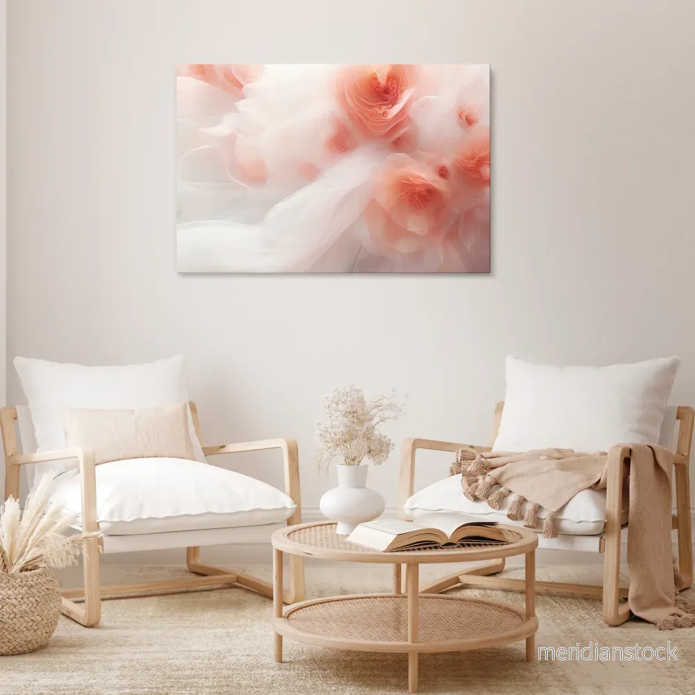 TENDER BLOSSOM VEIL Horizontal Canvas Print - Bild 2