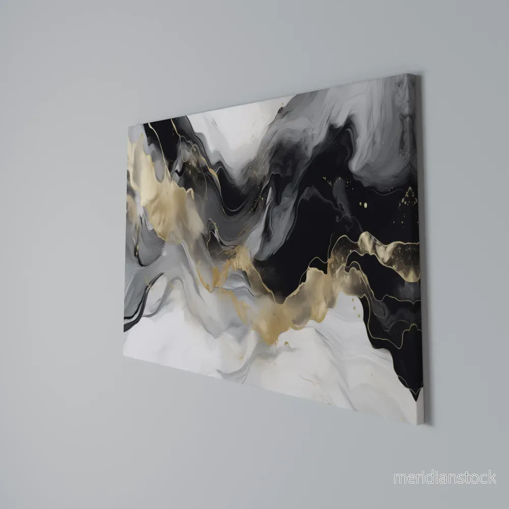 BLACK AND WHITE CONFLUENCE Horizontal Canvas Print BLACK AND WHITE CONFLUENCE Horizontal Canvas Print