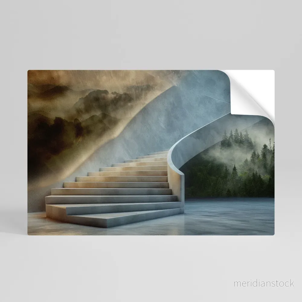 STEPS TO SERENITY Självhäftande Horisontell Poster STEPS TO SERENITY Självhäftande Horisontell Poster