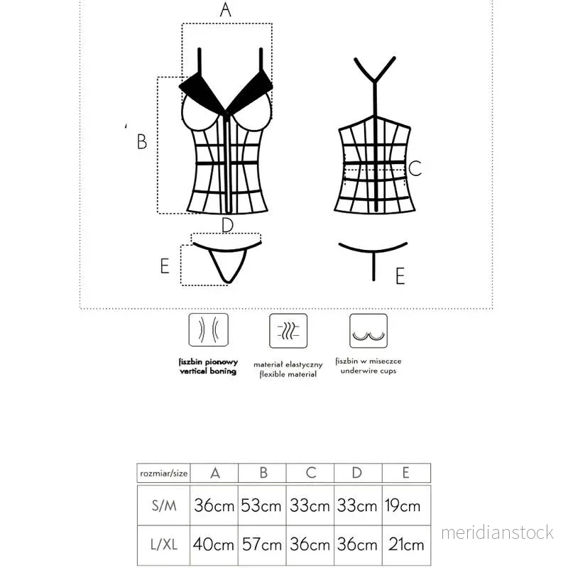 LIVCO CORSETTI FASHION - LAURA LC 20215 CORSET + THONG S/M - Bild 2