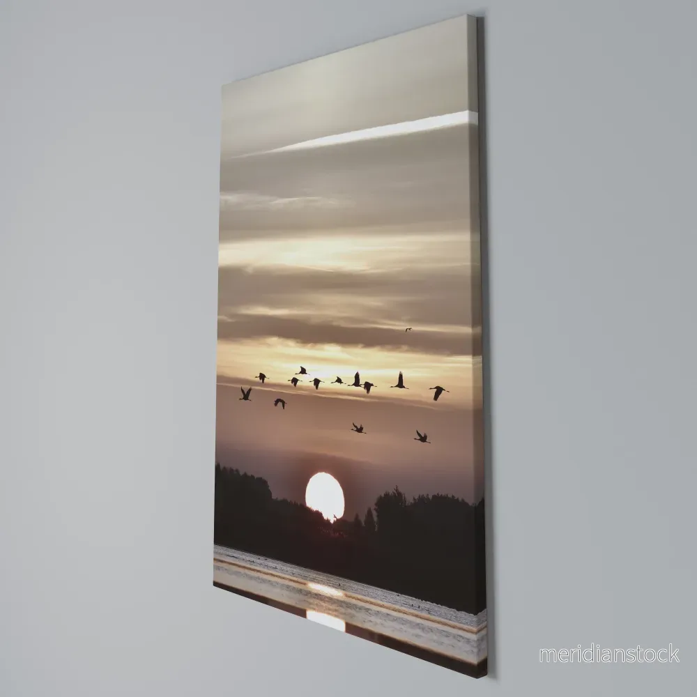 SUNSET FLIGHT SYMPHONY Vertical Canvas Print - Bild 2