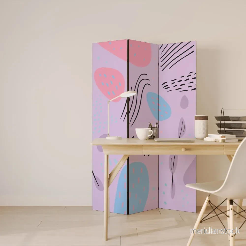 PINKY FRENZY Dekorativ rumsavdelare – 3 paneler - Bild 3