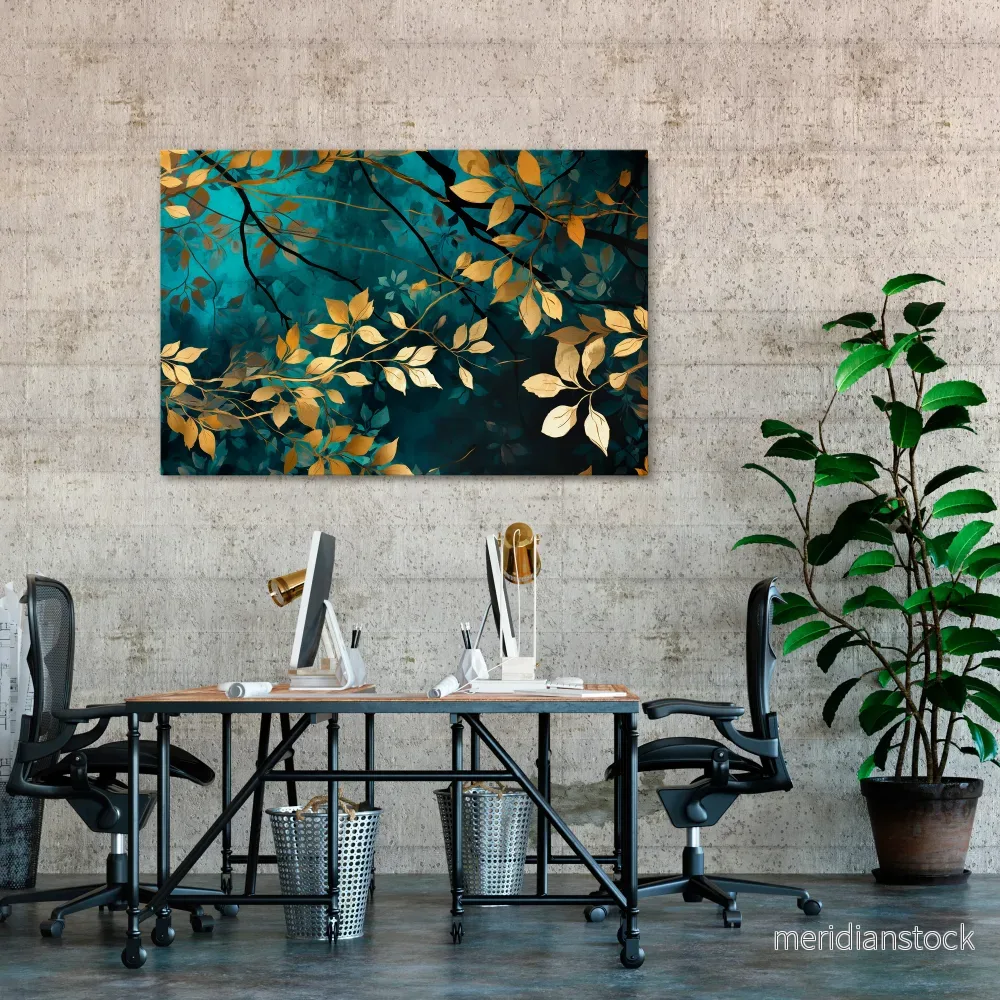 LUSH TURQUOISE Horizontal Canvas Print