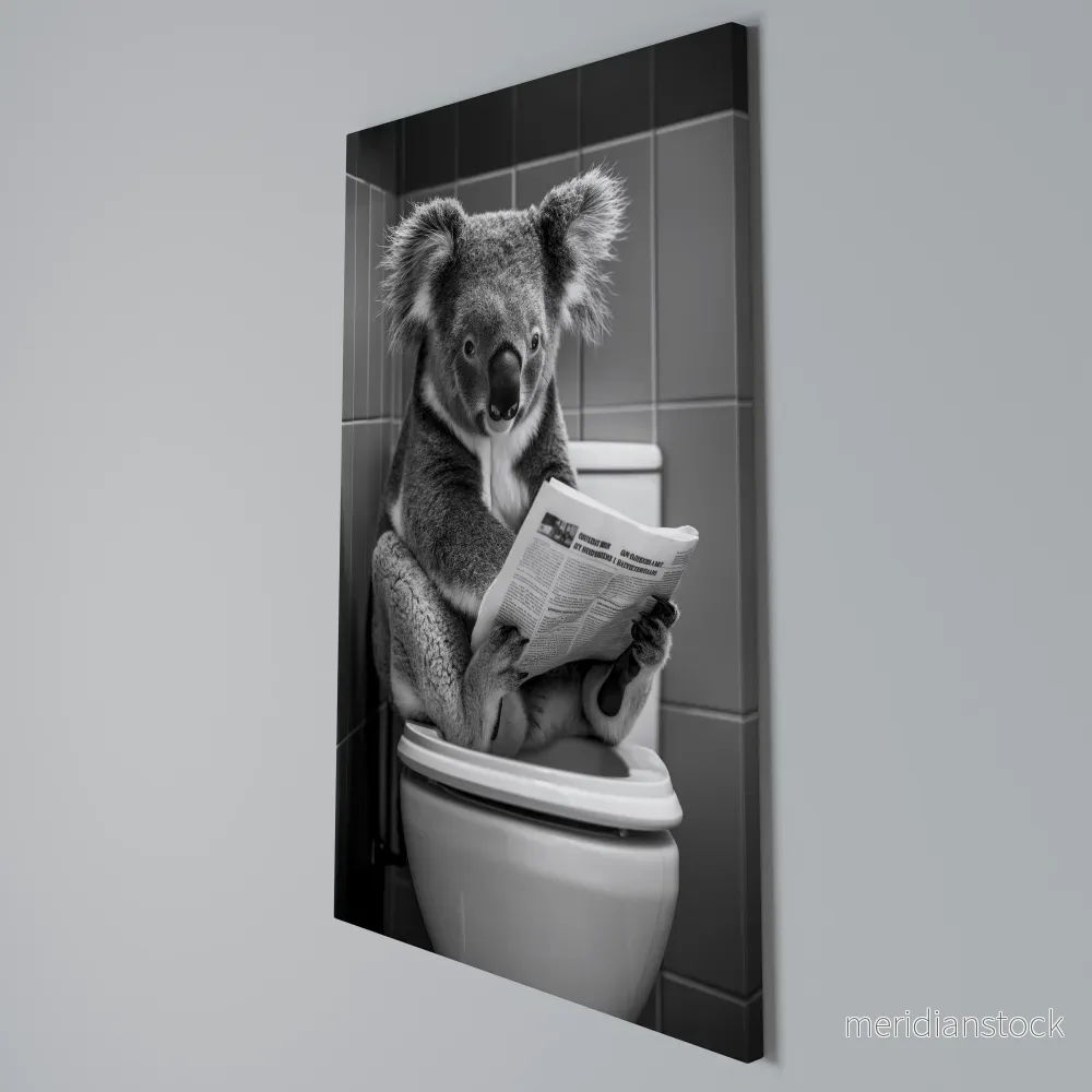 TOILET TIME TALES Vertical Canvas Print - Bild 3