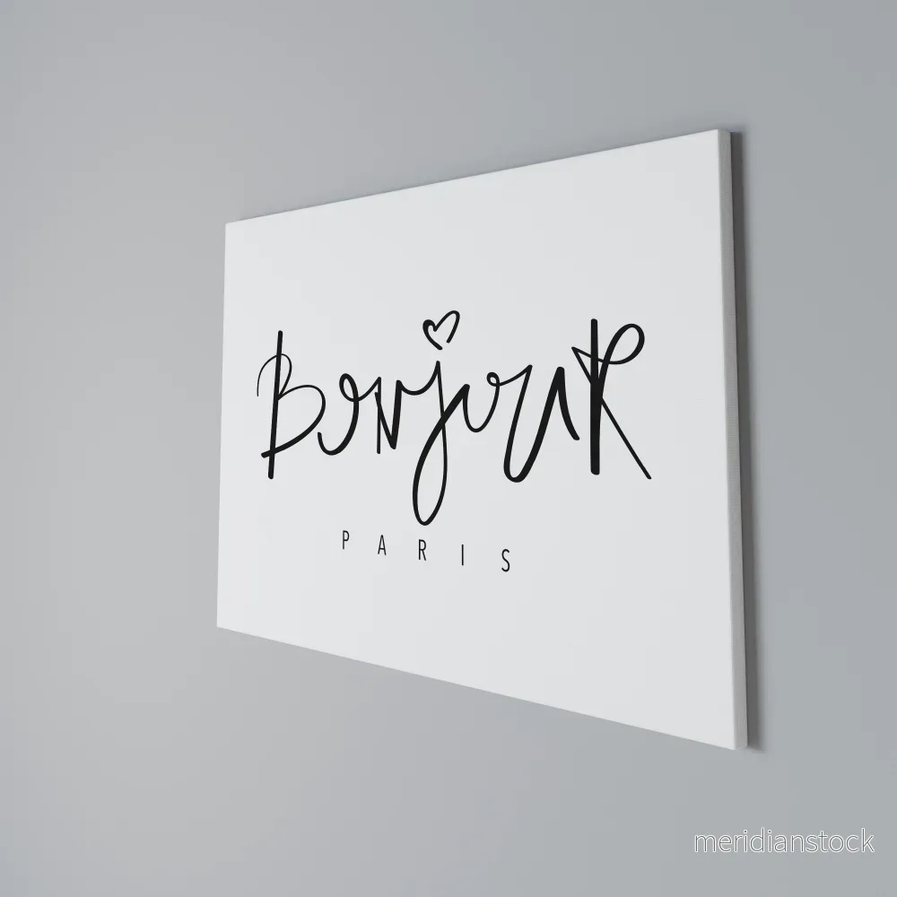 BONJOUR LOVE Horizontal Canvas Print - Bild 3