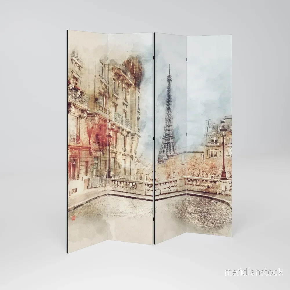 PARISIAN DAYDREAM Rumsavdelare 4 paneler - Bild 2