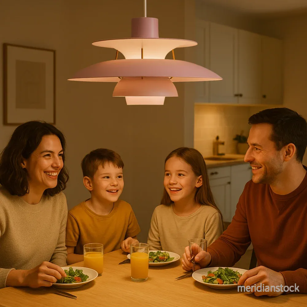 Modern rund LED-taklampa – dimbar och hållbar – stilfull belysning för vardagsrum, matsal och kontor - Bild 2