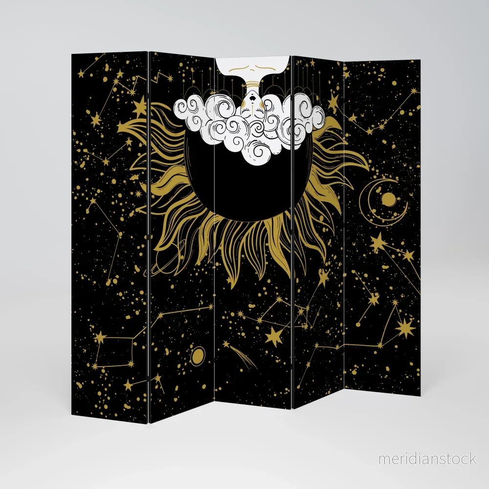 STELLAR CONSTELLATIONS Dekorativ rumsavdelare – 5 paneler