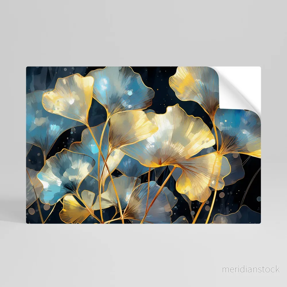 GLIMMERING GINKGO DREAMS Självhäftande Horisontell Poster GLIMMERING GINKGO DREAMS Självhäftande Horisontell Poster