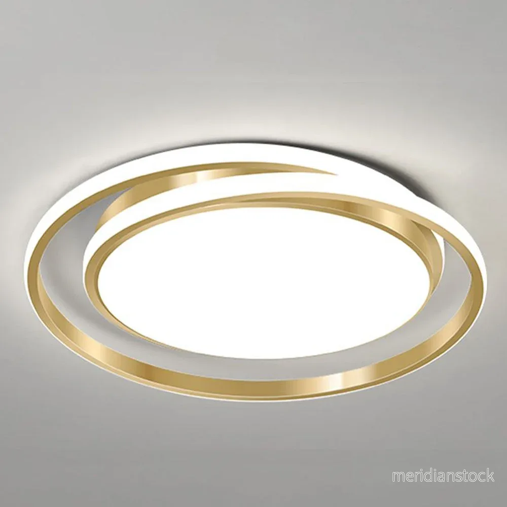 Taklampa rund LED – modern dimbar plafond 45 cm i guld eller svart