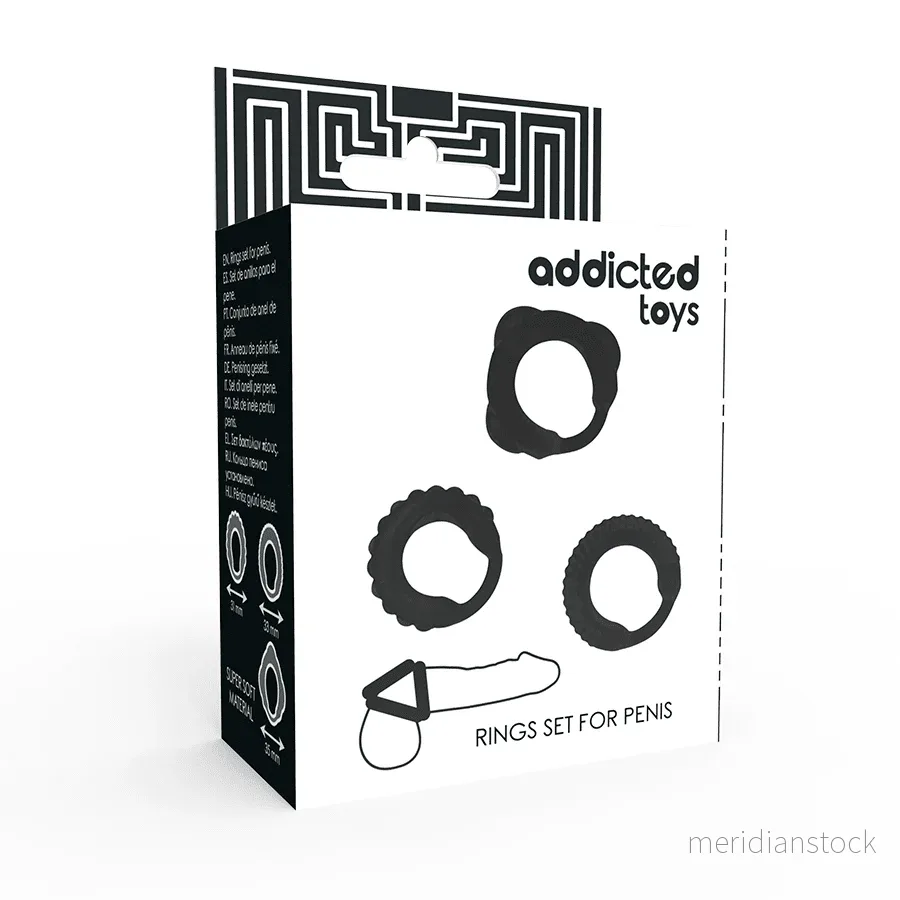 ADDICTED TOYS - C-RING SET BLACK - Bild 2