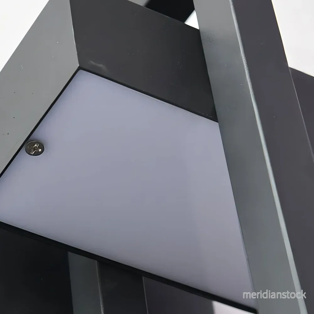 Utomhusvägglampa Marshall – modern svart fasadlampa i rostfritt stål - Bild 3