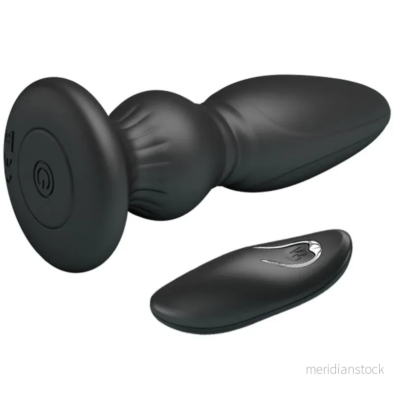 MR PLAY - POWERFUL VIBRATOR REMOTE CONTROL ANAL PLUG BLACK - Bild 3