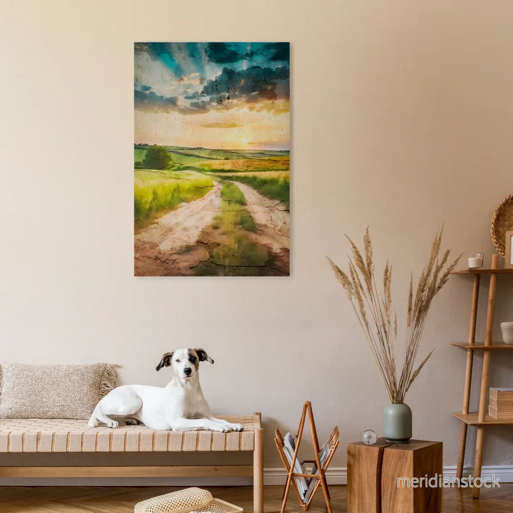 SUNSET PATH Vertical Canvas Print - Bild 2