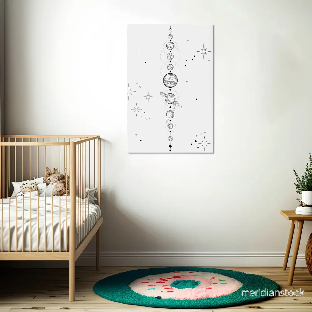 GALAXY OUTLINE Vertical Canvas Print