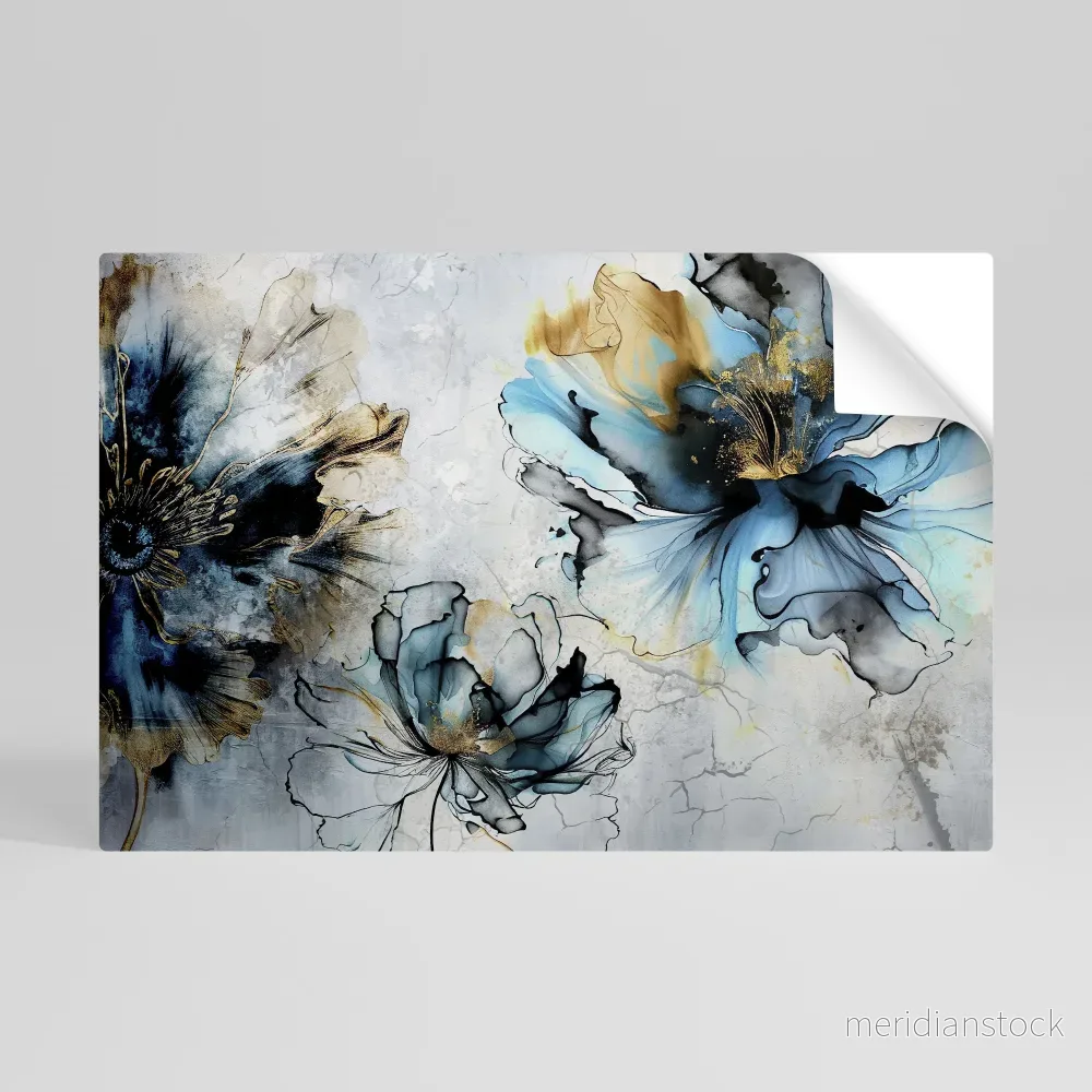 COBALT BLOSSOMS Självhäftande Horisontell Poster - Bild 3
