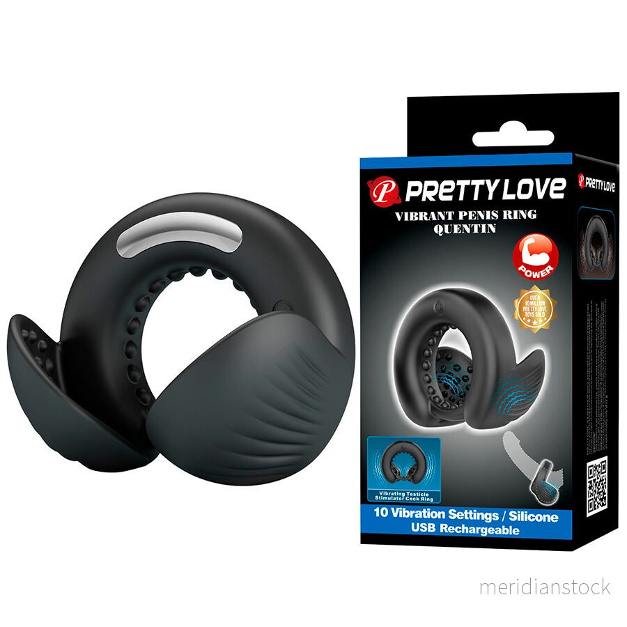 PRETTY LOVE - QUENTIN PENIS RING WITH TESTICULAR STIMULATOR - Bild 2