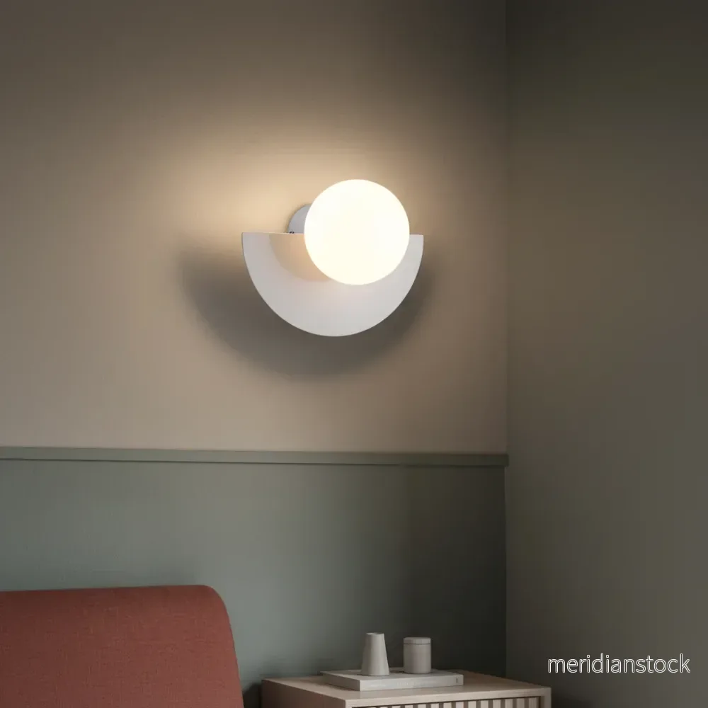 Metall Halvmåne Vägglampa - HalvGlow
