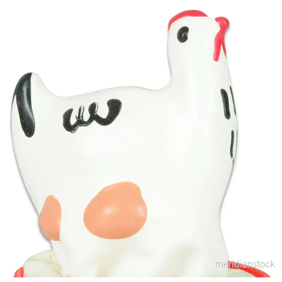CONDOMERIE - HANDPAINTED NOVELTY CONDOMS CHICKEN WHITE
