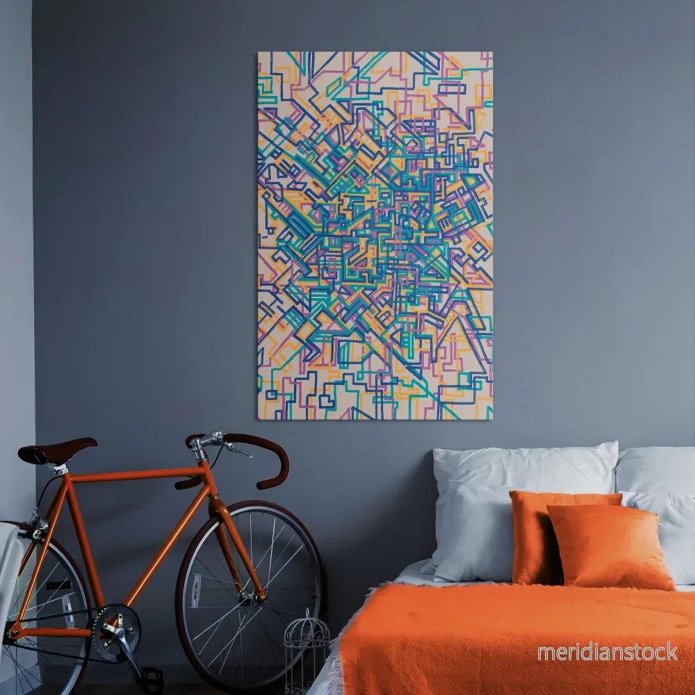 MEMORIES MAP Vertical Canvas Print