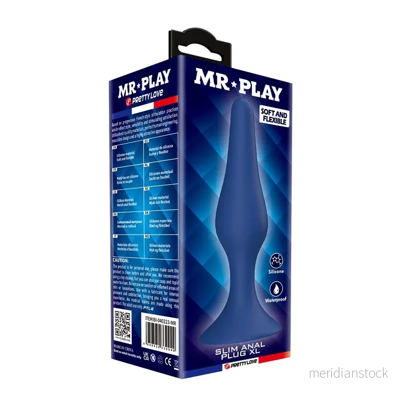 MR PLAY - TAPERED SILICONE ANAL PLUG BLUE XL - Bild 3