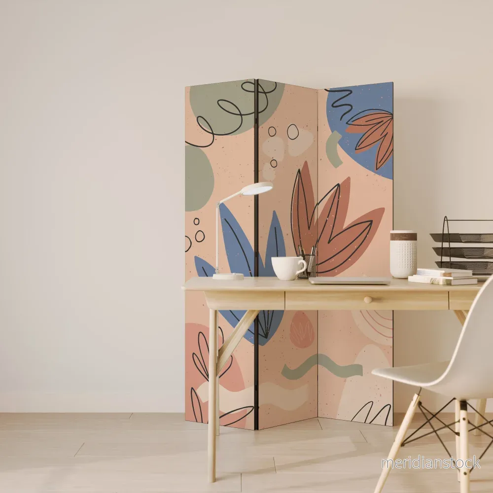 PASTEL DESTINY Dekorativ rumsavdelare – 3 paneler - Bild 3