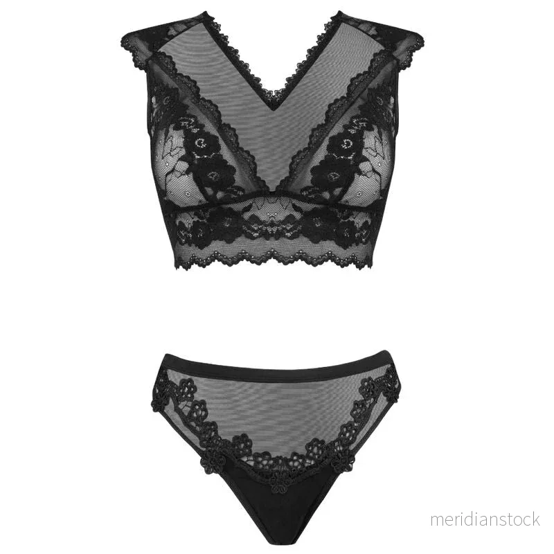 LIVCO CORSETTI FASHION - TIMOSAN LC 90631 BRA + PANTY BLACK L/XL - Bild 2