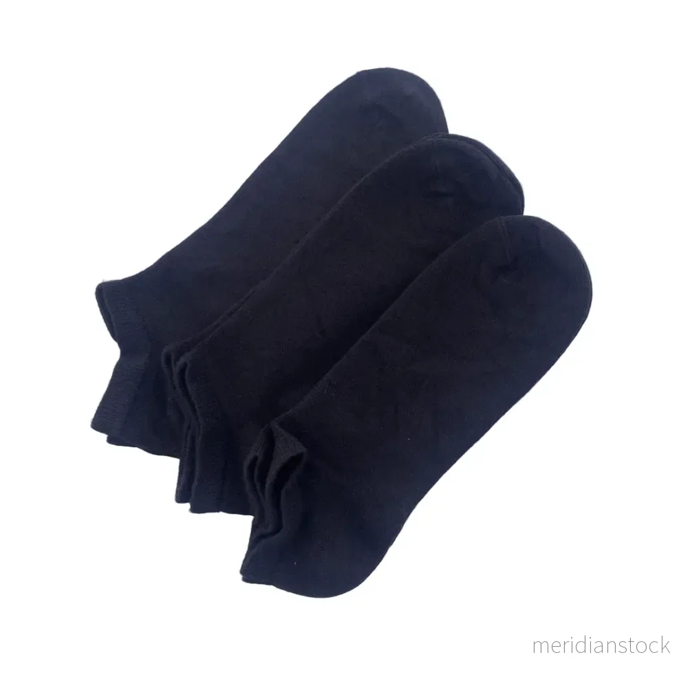 Sneakers diabetesstrumpa i bambu svart 3-pack - Bild 3
