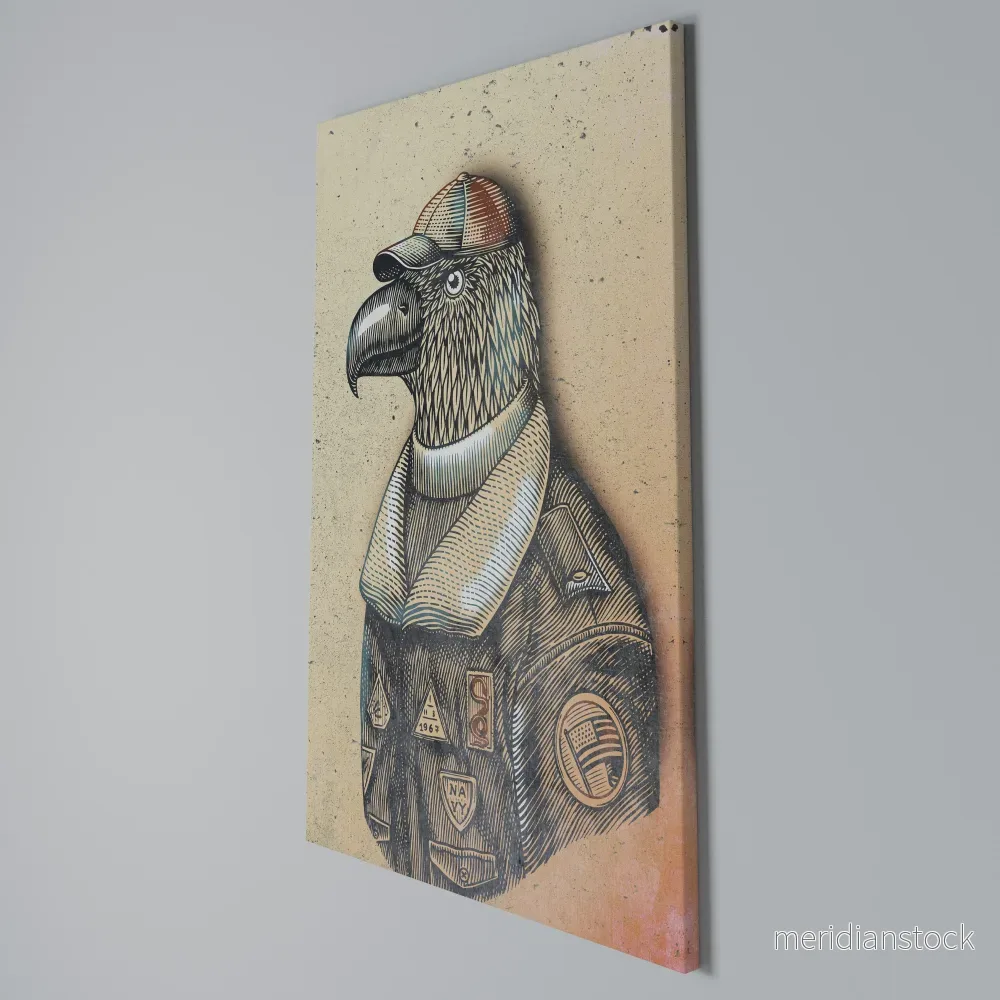 FEATHERED FASHIONISTA Vertical Canvas Print - Bild 3