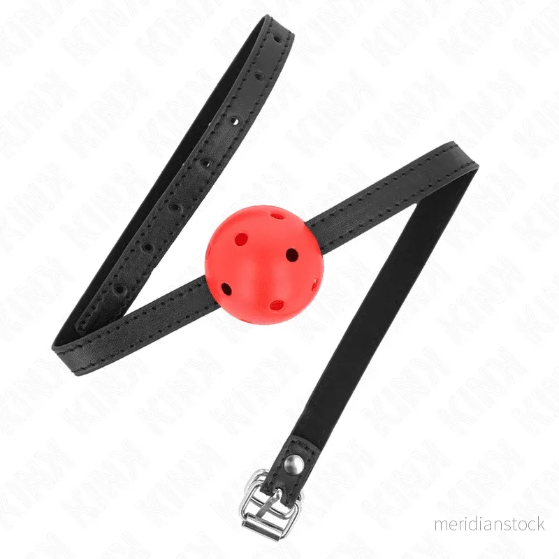 KINK - SIMPLICITY RED BREATHABLE 4.5 CM BALL GAG 62 x 1.5 CM