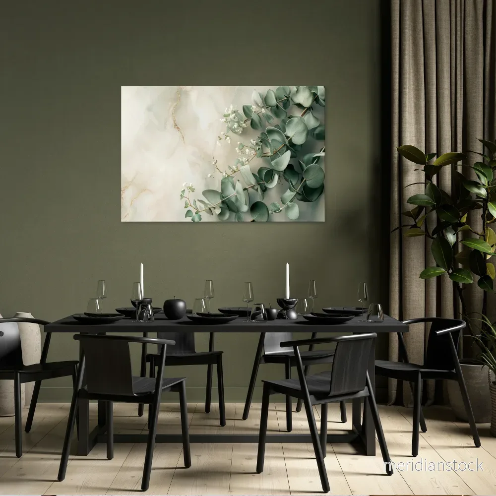 ELEGANT LEAF BALLET Horizontal Canvas Print - Bild 2