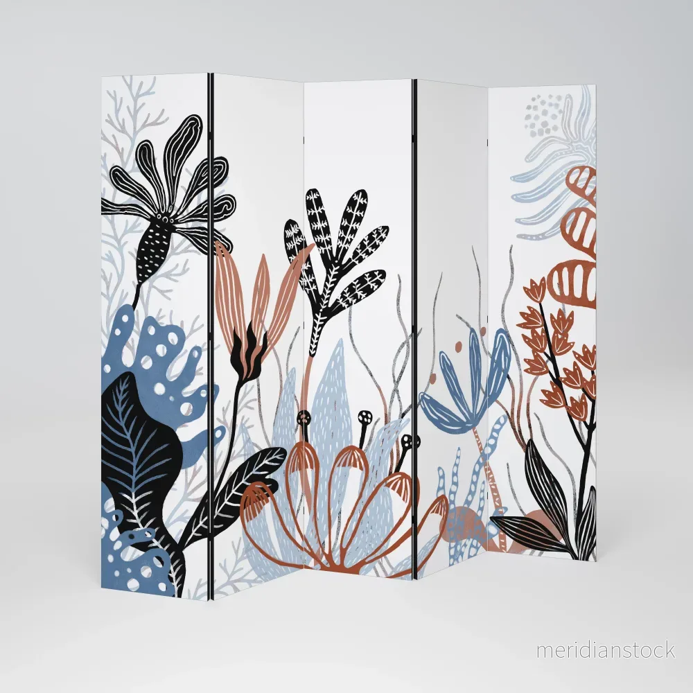 ORGANIC ASSEMBLAGE Dekorativ rumsavdelare – 5 paneler