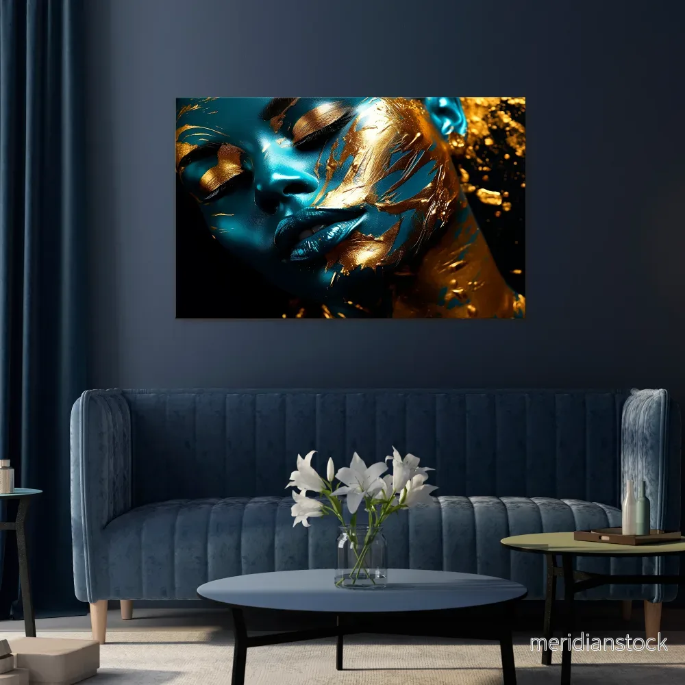 GOLDEN SERENITY Horizontal Canvas Print