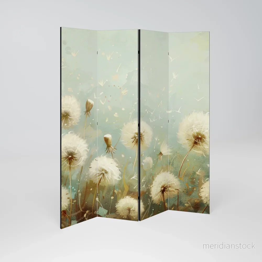 DREAMY MEADOW Rumsavdelare 4 paneler