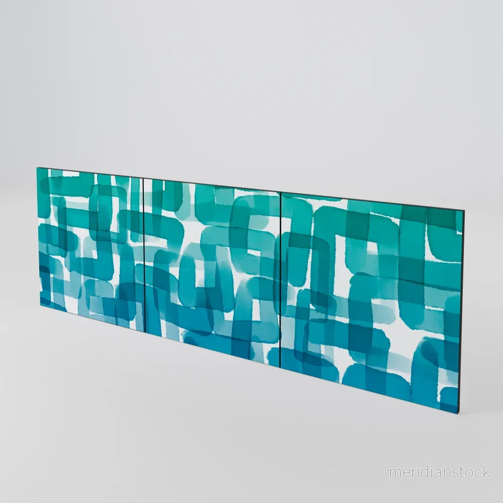 TURQUOISE RECTANGLES Luckset med 3 dörrar till sideboard - Bild 3