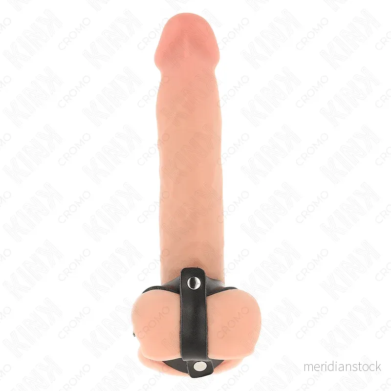 KINK - ADJUSTABLE LEATHER PENIS RING AND BALL DIVIDER STRAP - Bild 2