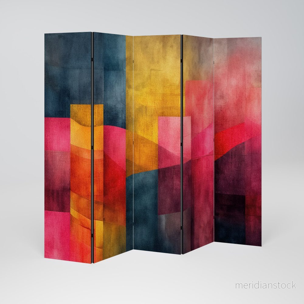COLORFUL SOUNDS Dekorativ rumsavdelare – 5 paneler - Bild 2