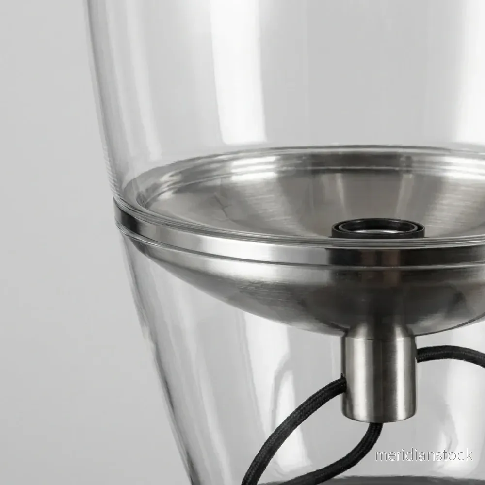 Minimalistisk glasbordslampa – Nordella - Bild 3