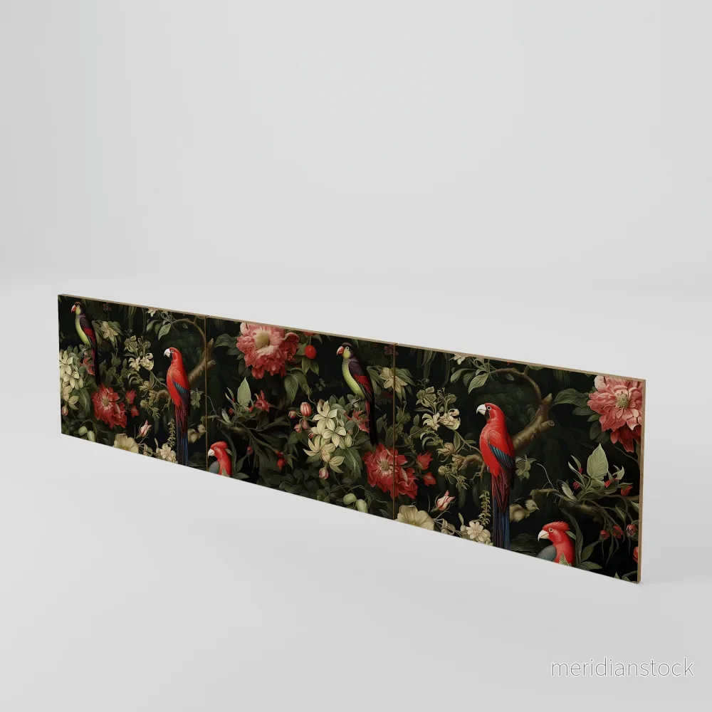 FLORAL FANTASIA Luckset med 3 dörrar till TV-bänk FLORAL FANTASIA Luckset med 3 dörrar till TV-bänk