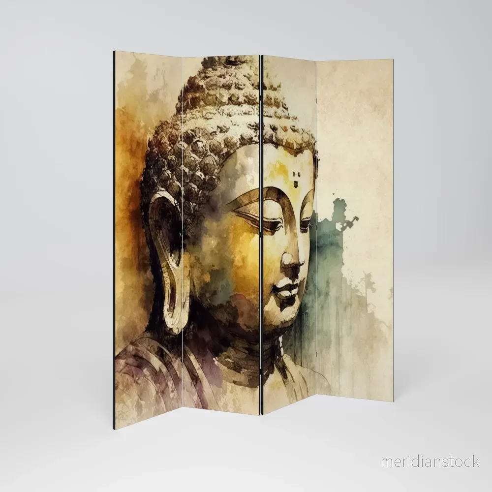 TRANQUIL BUDDHA WHISPERS Rumsavdelare 4 paneler - Bild 2