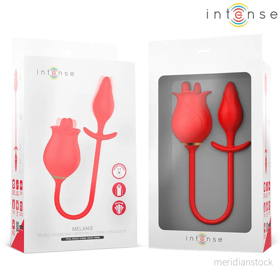 INTENSE - MELANIE DOUBLE CLITORIS STIMULATOR WITH ZIGZAG TONGUE - Bild 3