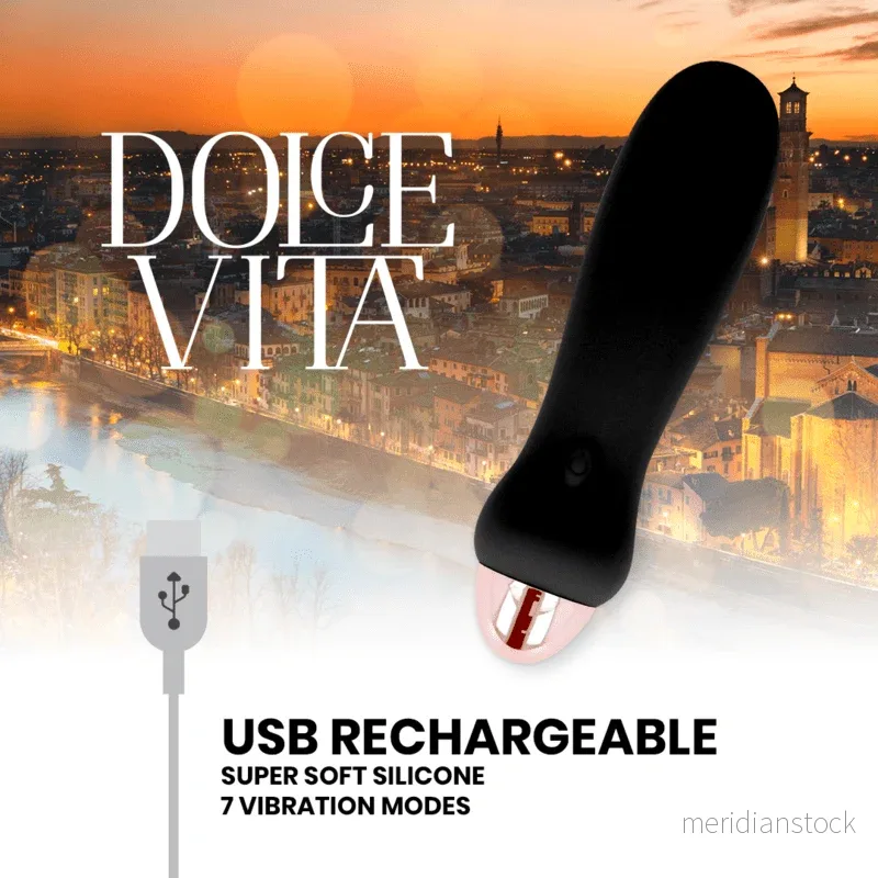 DOLCE VITA - RECHARGEABLE VIBRATOR FIVE BLACK 7 SPEEDS - Bild 2