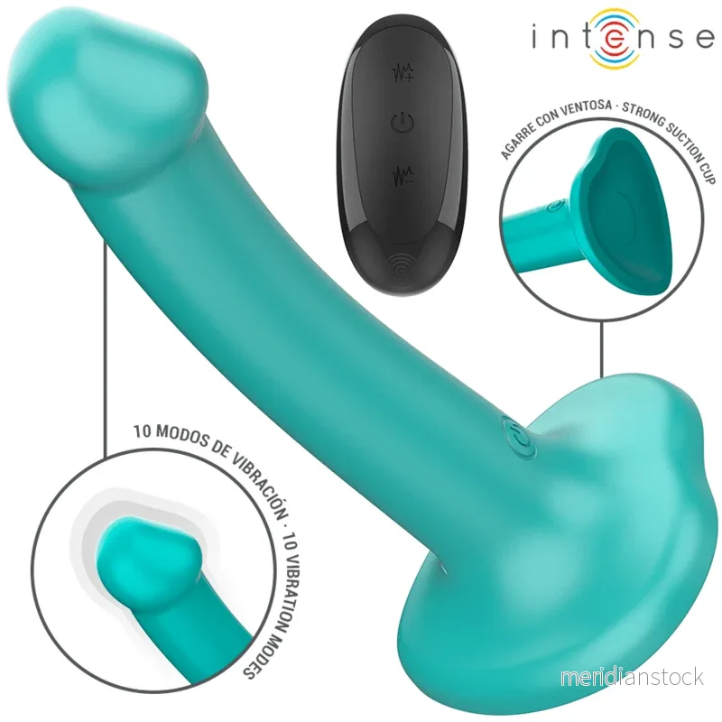 INTENSE - KATIE VIBRATOR WITH SUCTION CUP 10 VIBRATIONS BLUE REMOTE CONTROL - Bild 2