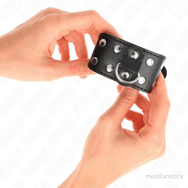 KINK - WRISTBANDS WITH DOUBLE LINE OF ADJUSTABLE STUDS BLACK - Bild 3