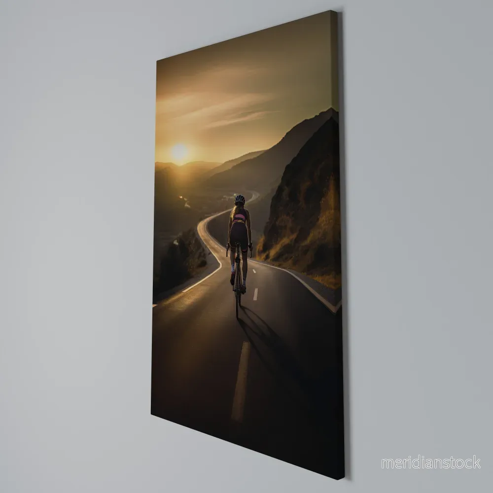 RIDE INTO GOLD Vertical Canvas Print - Bild 3